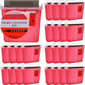 Tanlade 24 Pcs 5 Quart Sharps Container Plastic Touchless Disposal Box with Counter Balance Lid Wall Mounted Sharps Container Trash Bin for Home Office Waste