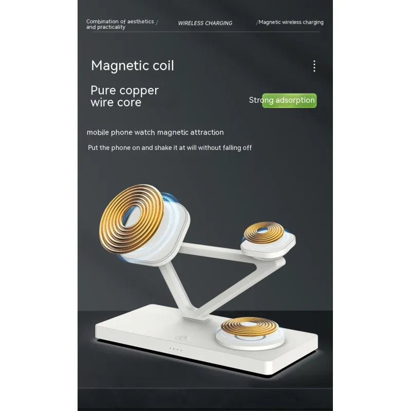 Five-in-one Multifunctional Magnetic Wireless Charger Night Light