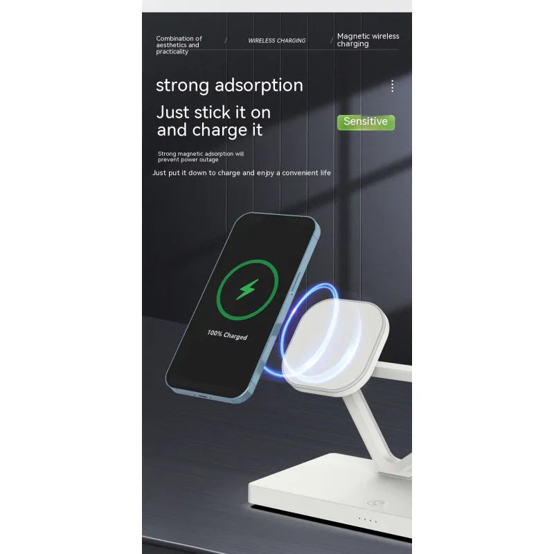 Five-in-one Multifunctional Magnetic Wireless Charger Night Light