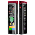 136GB Digital Voice Recorder with Playback Innioasis R1 Full Touchscreen Voice Recorder with AI Intelligent Transcription and Bluetooth Voice Activated Sound Audio Recorder Device with Mic (Red)